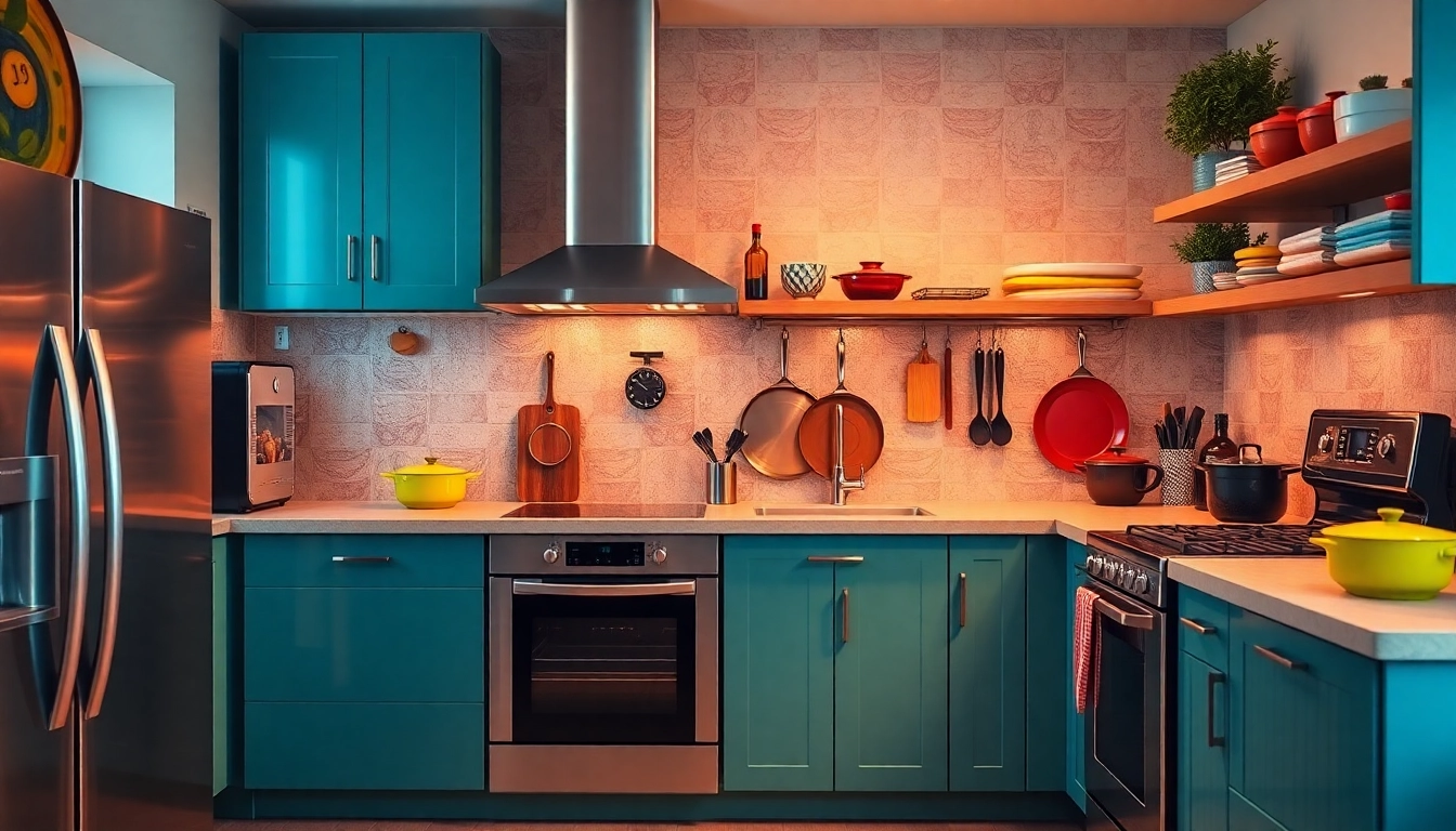 Showcasing affordable kitchen appliances arranged stylishly in a modern kitchen setting.