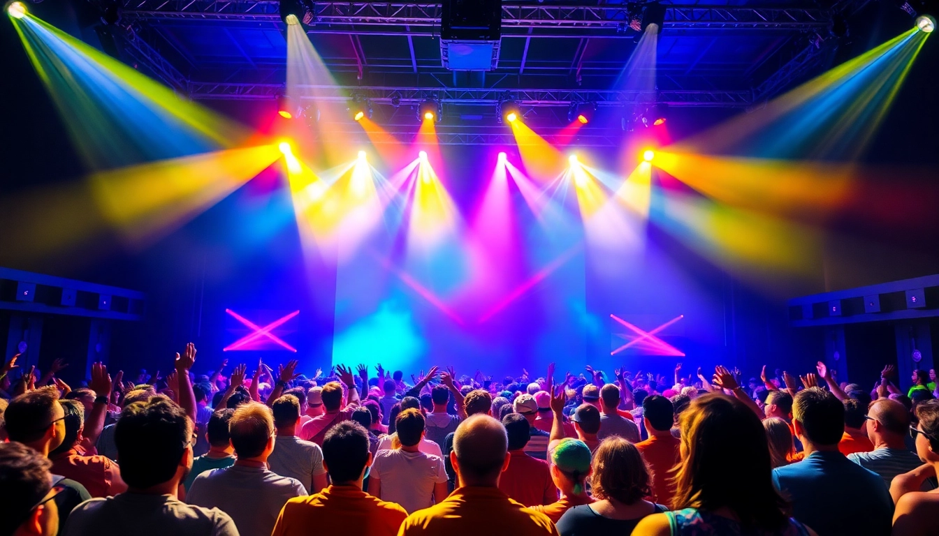 Engaging audience members excited to grow audience participation at a live event.