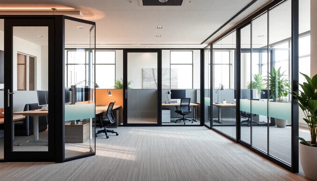 Enhance your space with movable glass partitions that offer seamless room separation and an airy aesthetic.