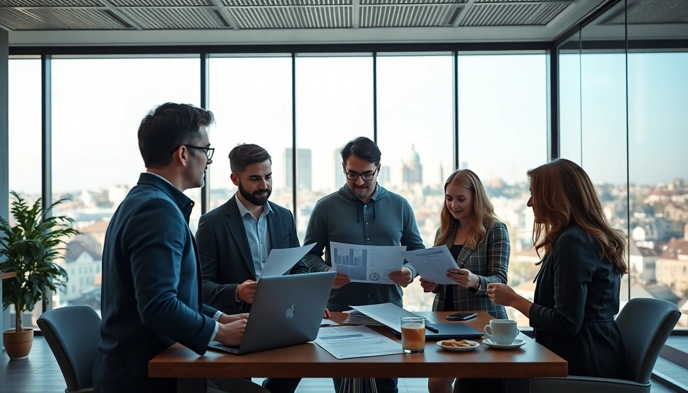 Créez votre societe commerciale avec un consultant en affaires dans un bureau moderne.