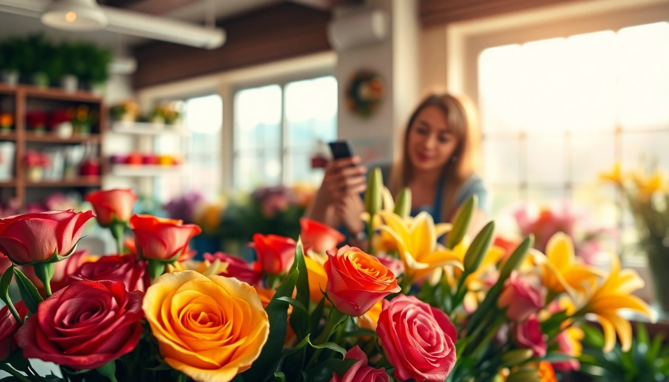 Beautifully arranged roses and lilies by a Fountain Valley florist showcasing vibrant colors and textures.