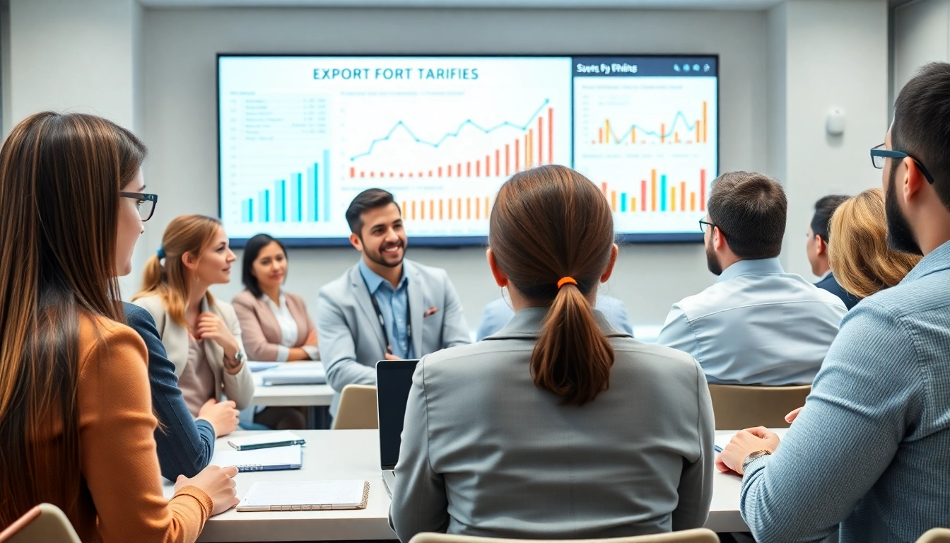 Understand export tariffs through professional discussions and dynamic graphs.