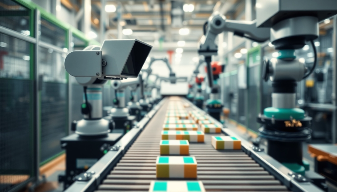 Inspecting products with a machine vision system using advanced robotic arms and cameras.