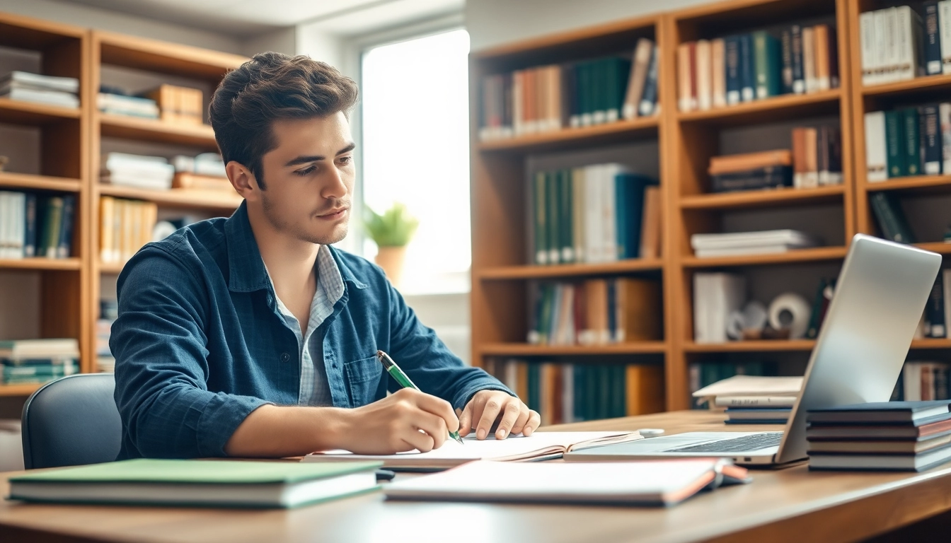 Engaged student utilizing cipd assignment help uk resources in a focused study atmosphere.