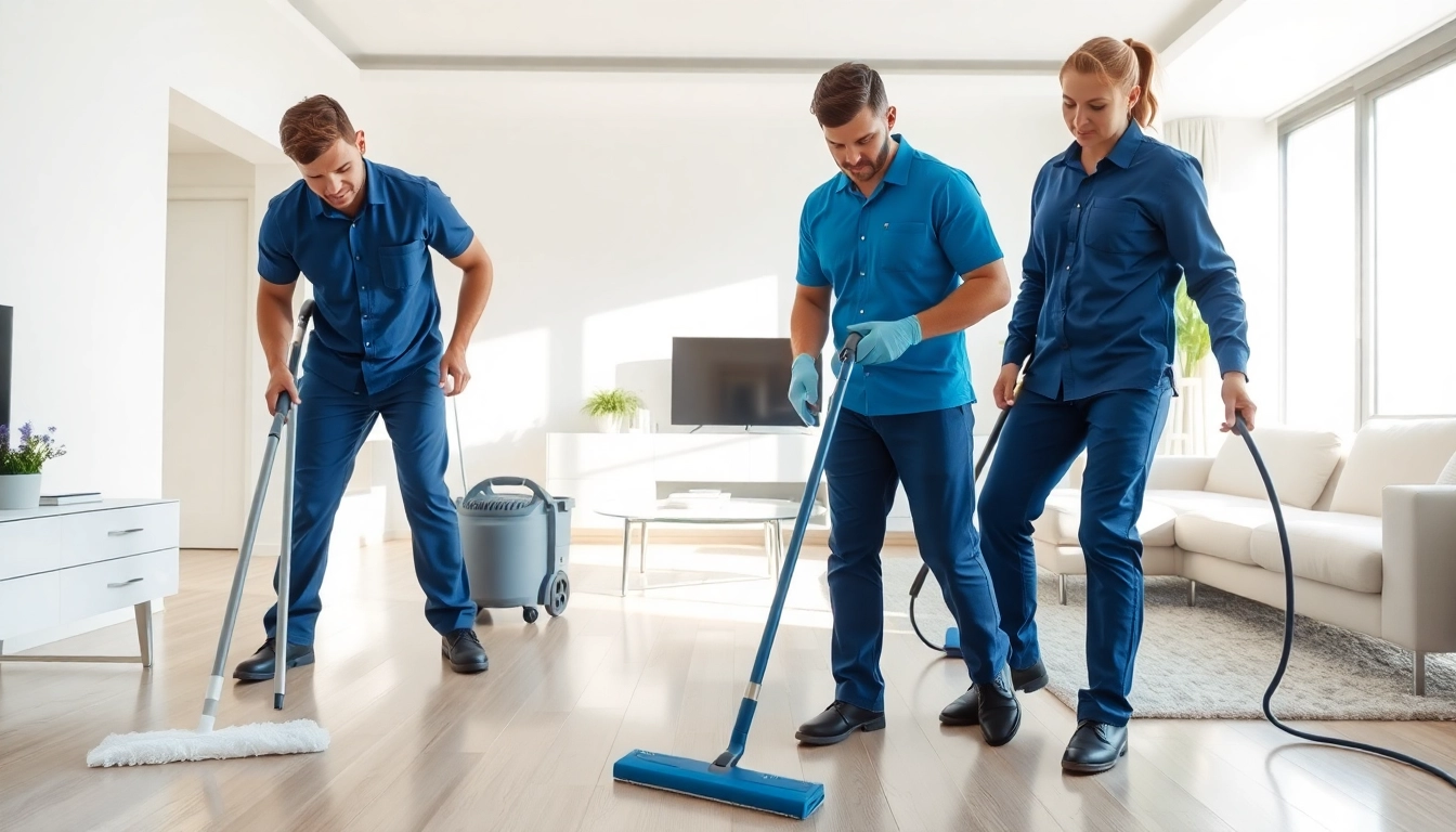 Bond cleaning Brisbane team thoroughly cleaning an apartment for move-out.