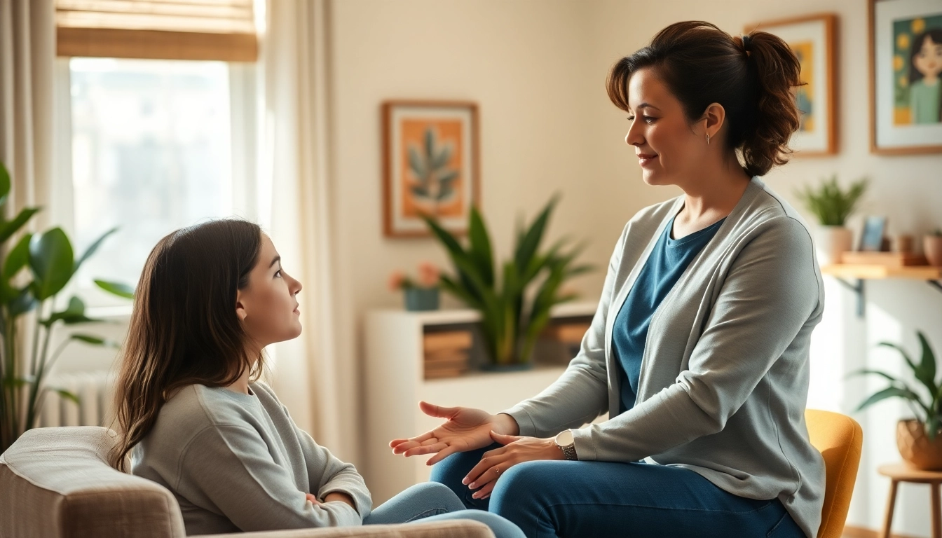 Supportive conversation on dealing with depression in a cozy therapy setting.