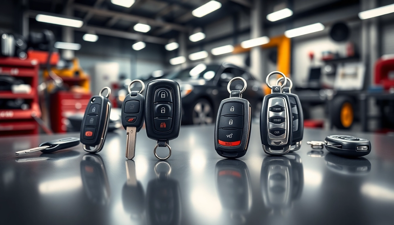Showcasing Keyless Carkeys displayed on a modern table, highlighting their technology.