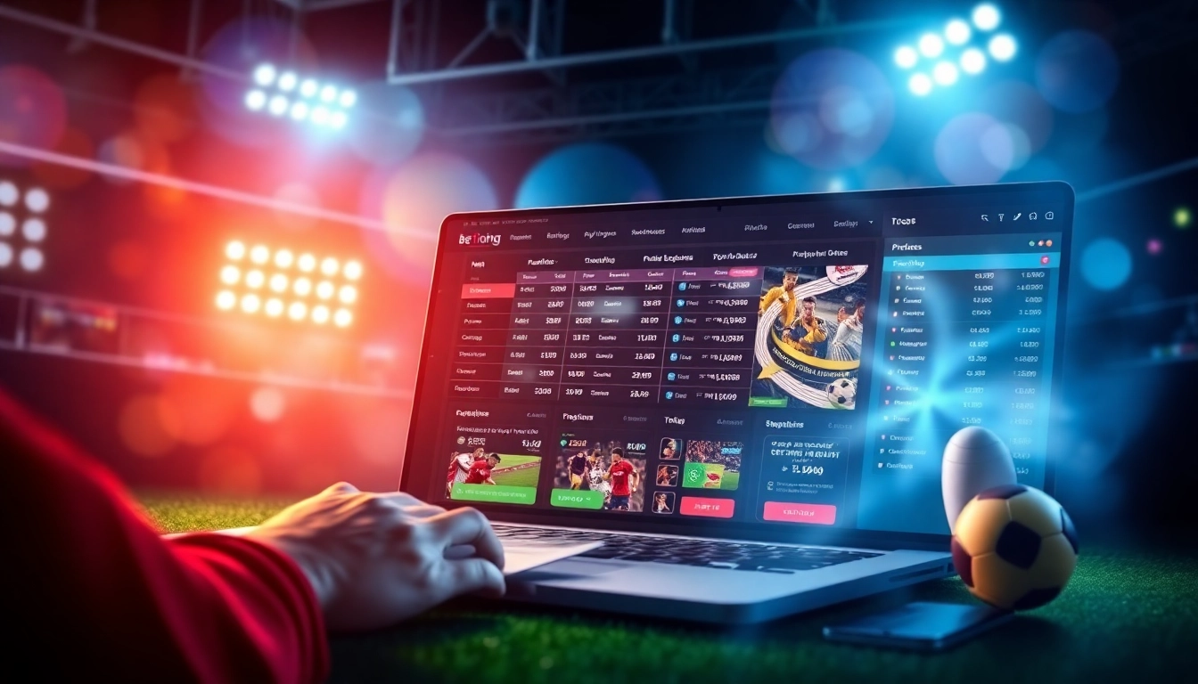 Engage with situs judi bola online through vibrant betting slips and soccer imagery.