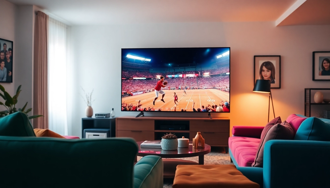 Comprar Listas IPTV para disfrutar de entretenimiento en una sala moderna y acogedora.