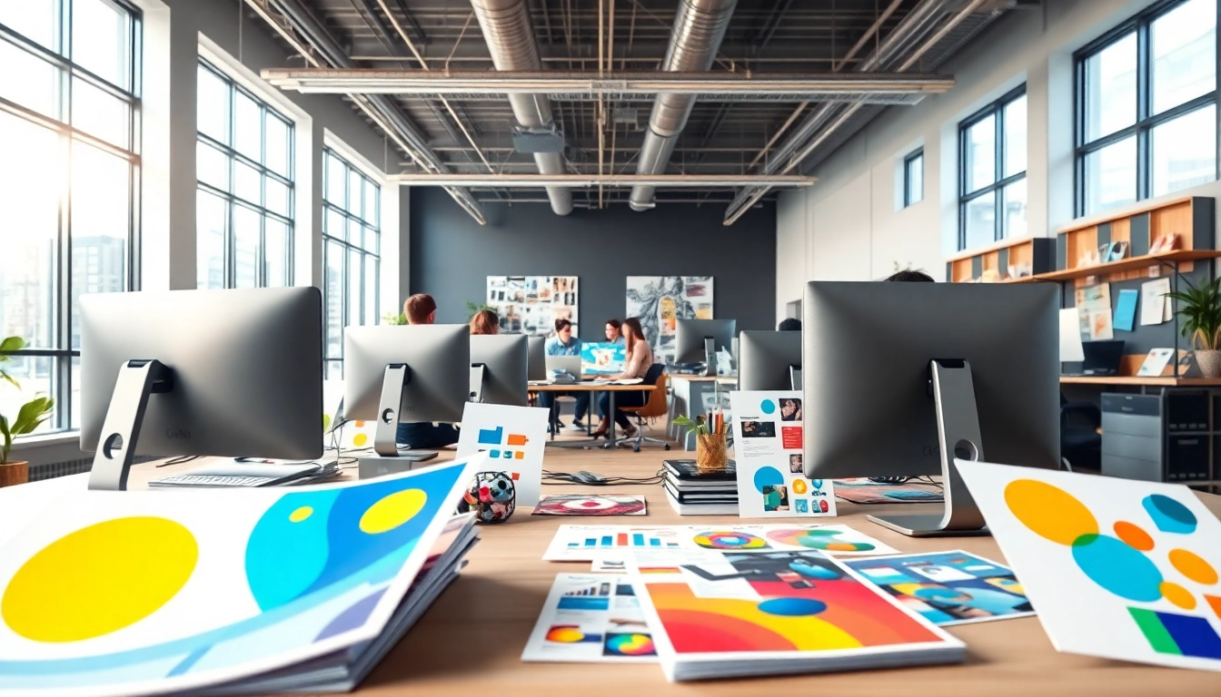 Calgary graphic design company showcasing a vibrant creative workspace.