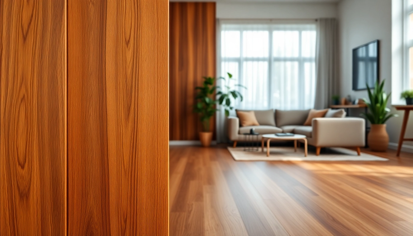 Enhance your space with decorative wood paneling showcasing rich textures and warm tones.