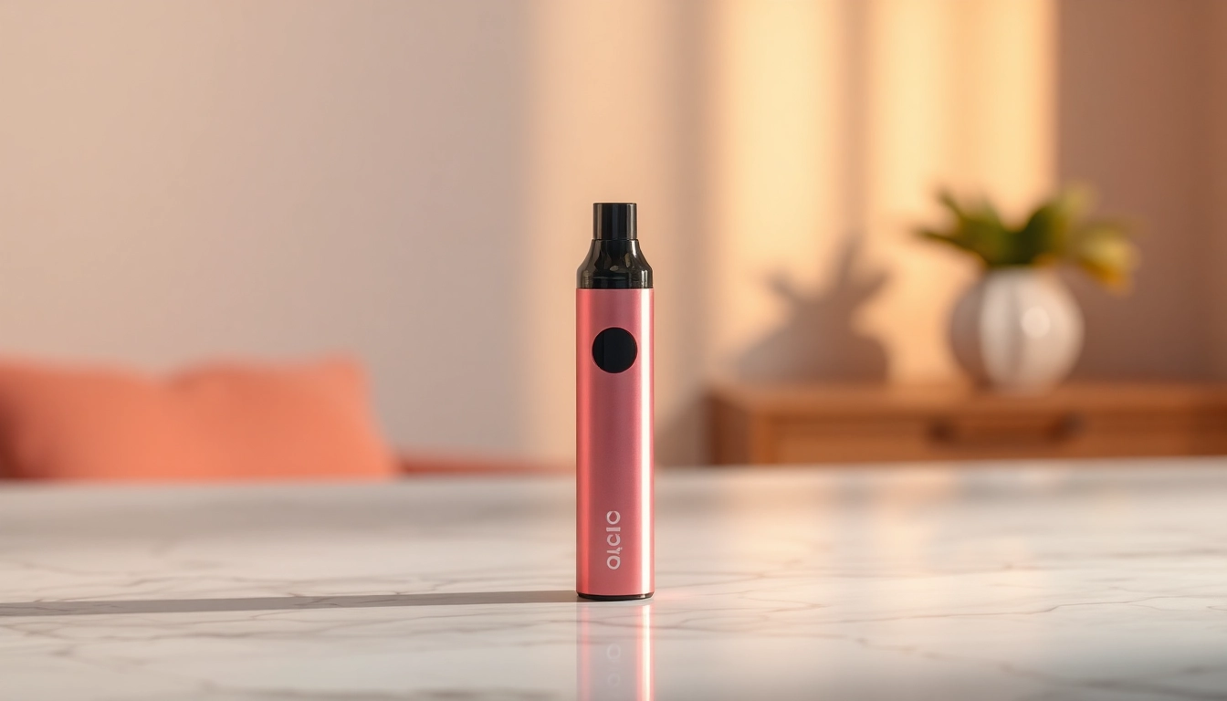 Showcasing the stylish HQD Cuvie vape device with vibrant colors on a marble surface.