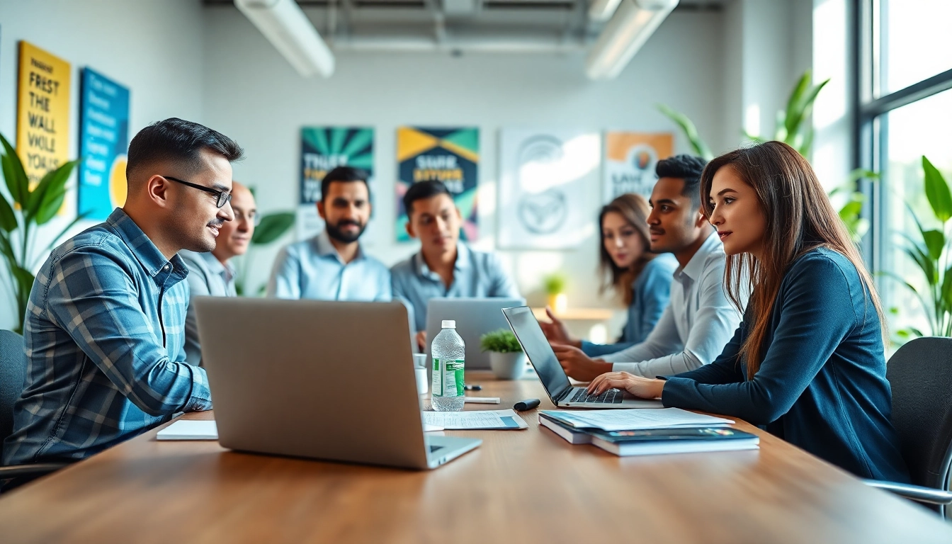 Entrepreneurs strategizing over amazon wholesale opportunities in a bright office setting