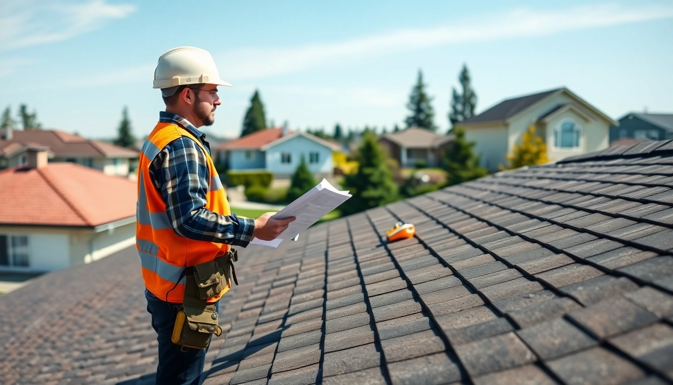 Inspecting Roofing Vancouver Wa with expert contractor examining residential project